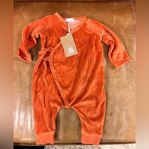 Angel Dear Velour Wrap Coverall Rust 3-6 Months